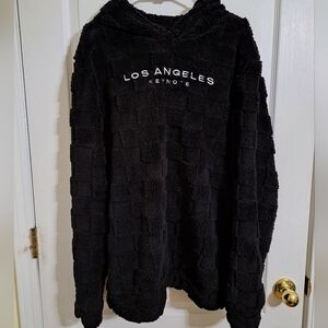 Black Checkered Fuzz LA Keynote Sweatshirt Size XL